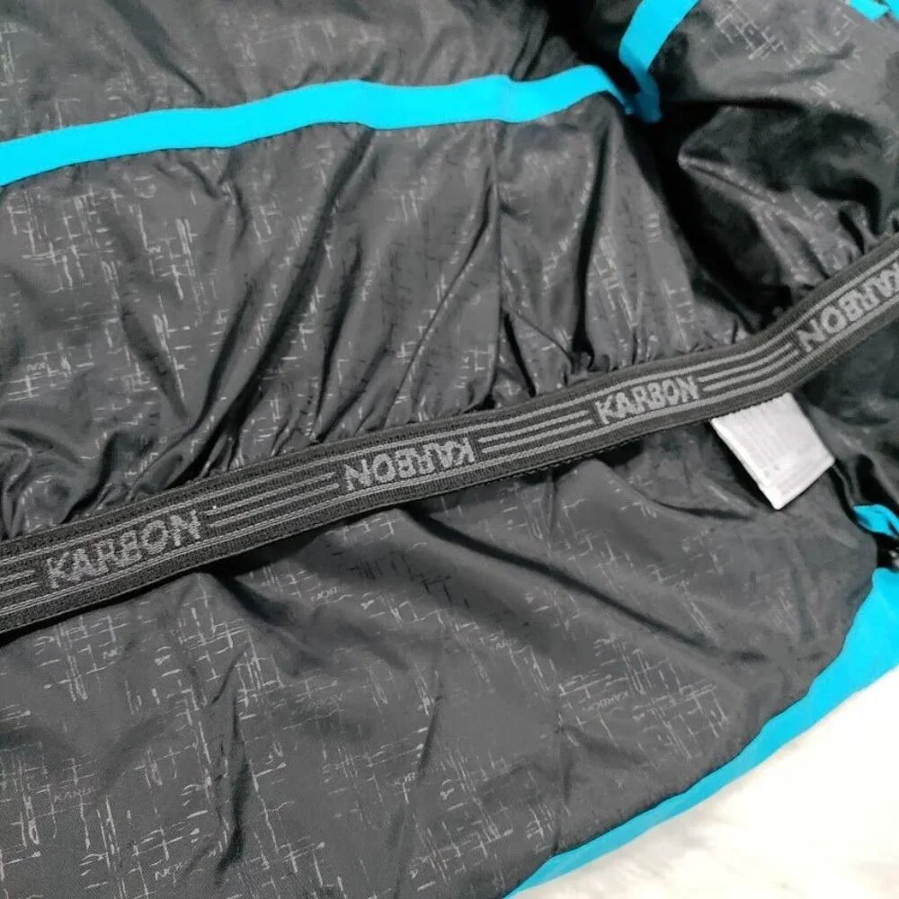 Karbon Sportswear Blue Insulated Hooded Warm Winter Ski Coat Jacket Men's XL - Picture 6 of 16